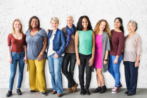 Group of women smiling